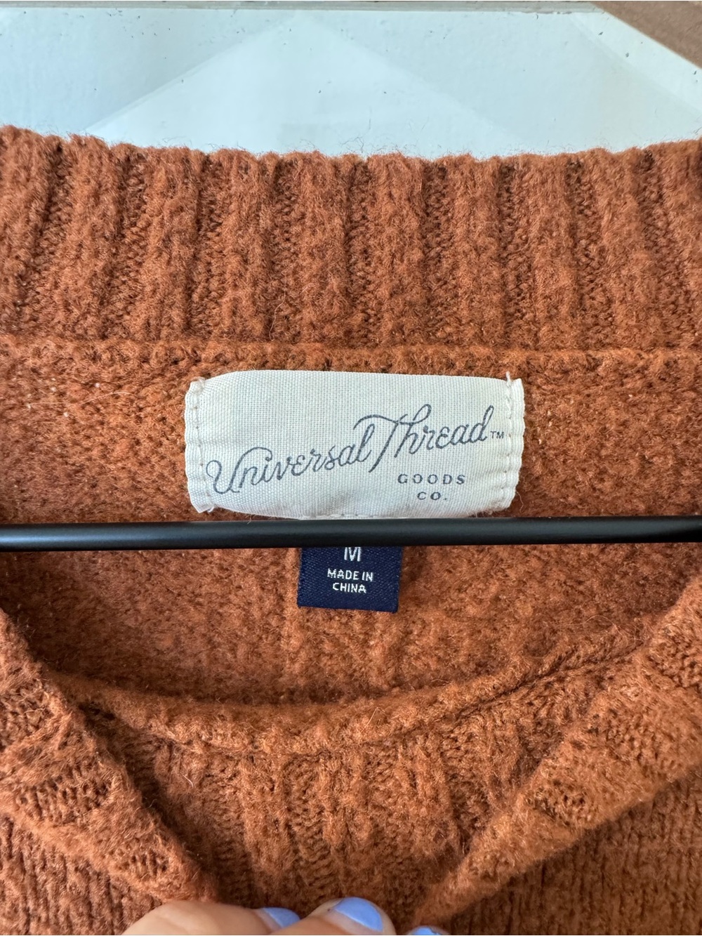 Light Rust Brown Crewneck Sweater - Soft Pullover for Fall Layering - Picture 6 of 10